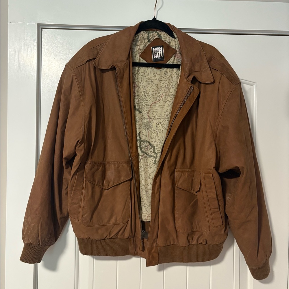 Urban Outfitters Brown Bomber Jacket with Relaxed Fit